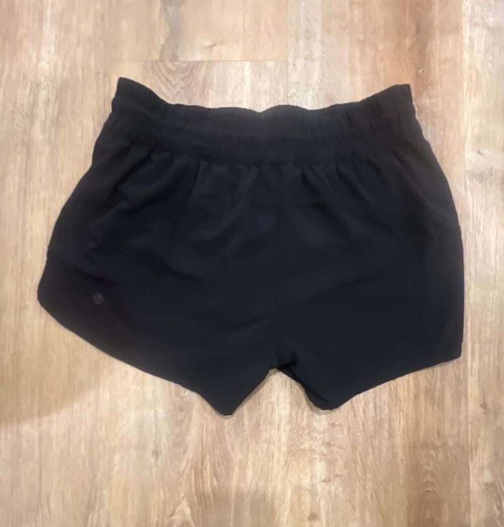 Lululemon Athletica Black Athletic Running Shorts with Zipper Pocket Women’s 10